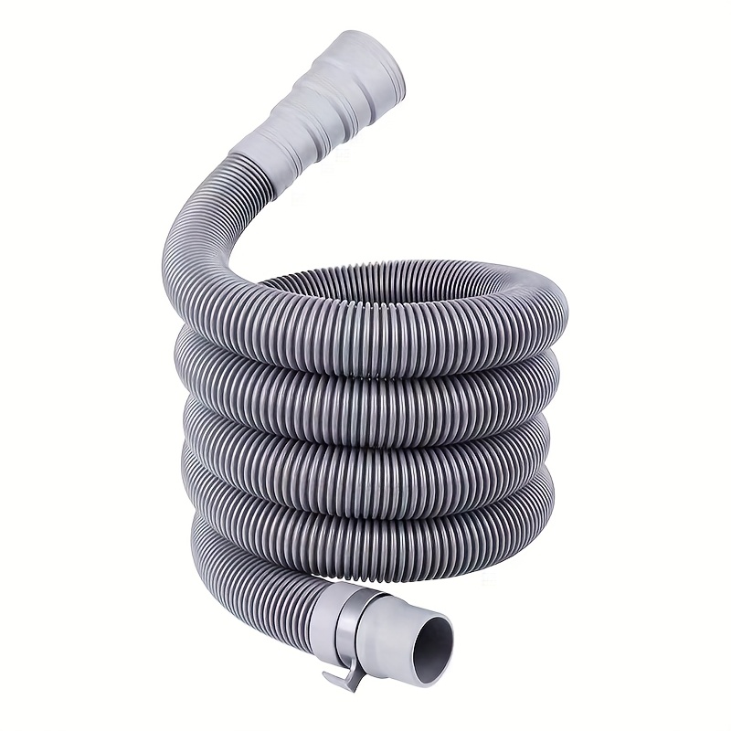 1pc Tubo de extensión para manguera de desagüe de lavadora, tubo de salida de agua universal engrosado, tubo de desagüe de agitador de tambor totalmente automático con clip