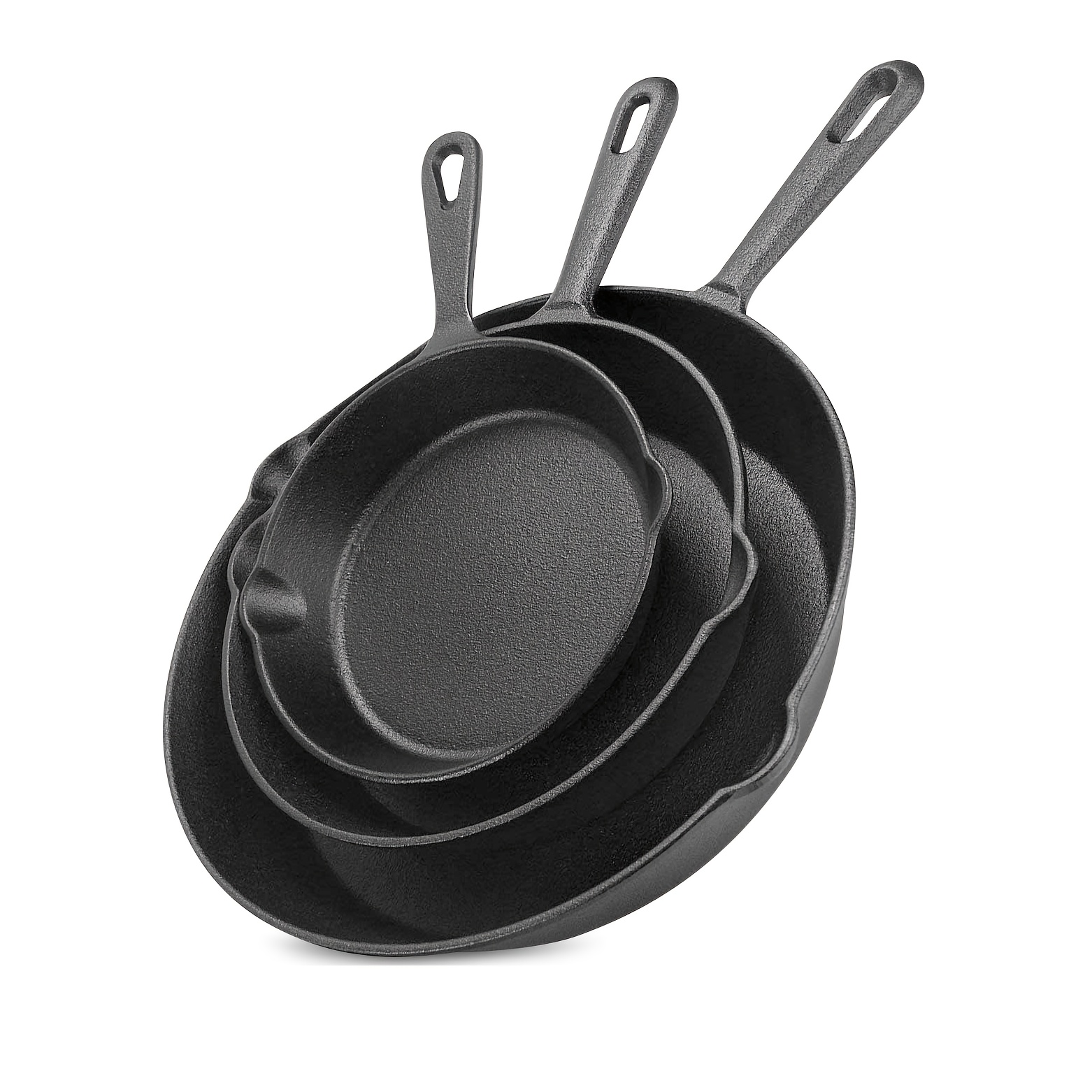 

Cast Iron 3pcs Set, Cast Iron , Frying Pan, Wok, Cast Iron Set (black)