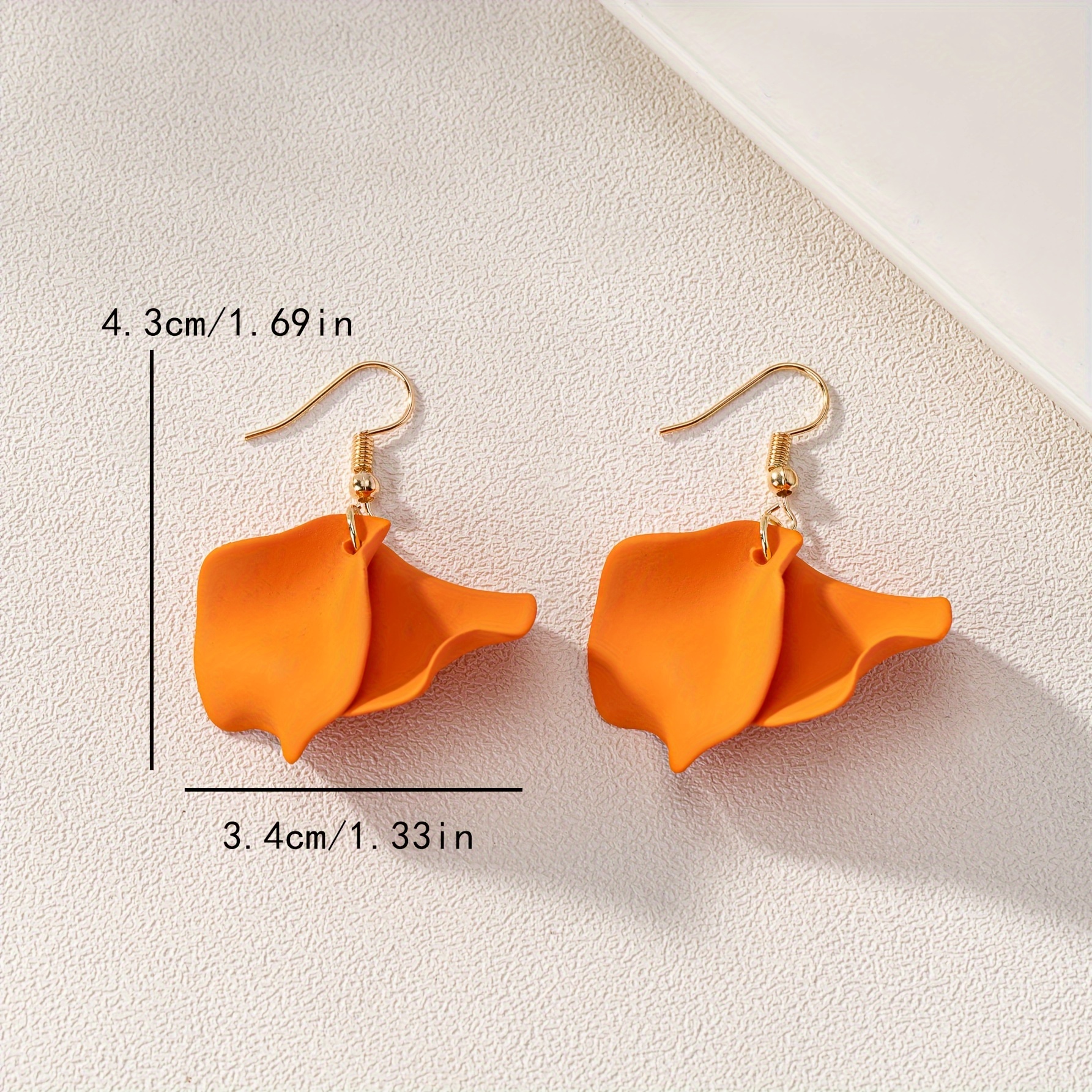Colorful Boho Acrylic Petal Dangle Earrings for Daily Wear
