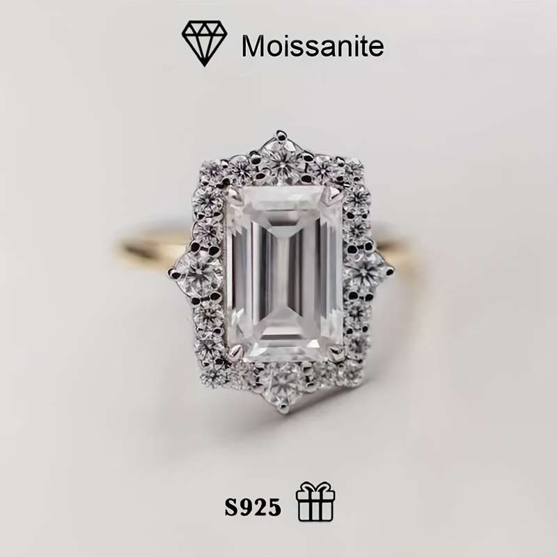 Elegant Palace Style 2ct Moissanite Ring in S925 Silver