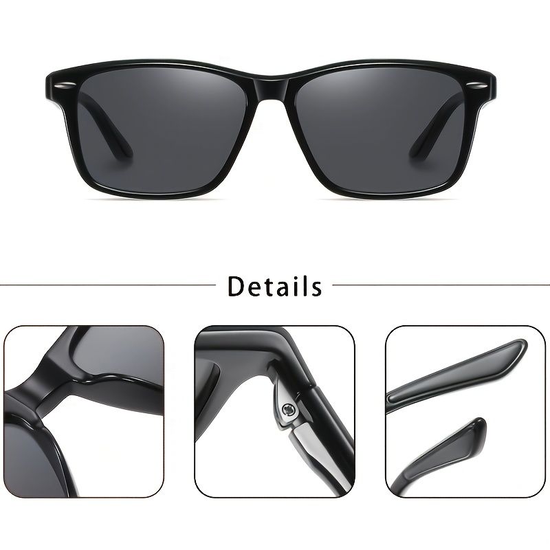 Caterside Vintage Square Sunglasses with TR90 Frame
