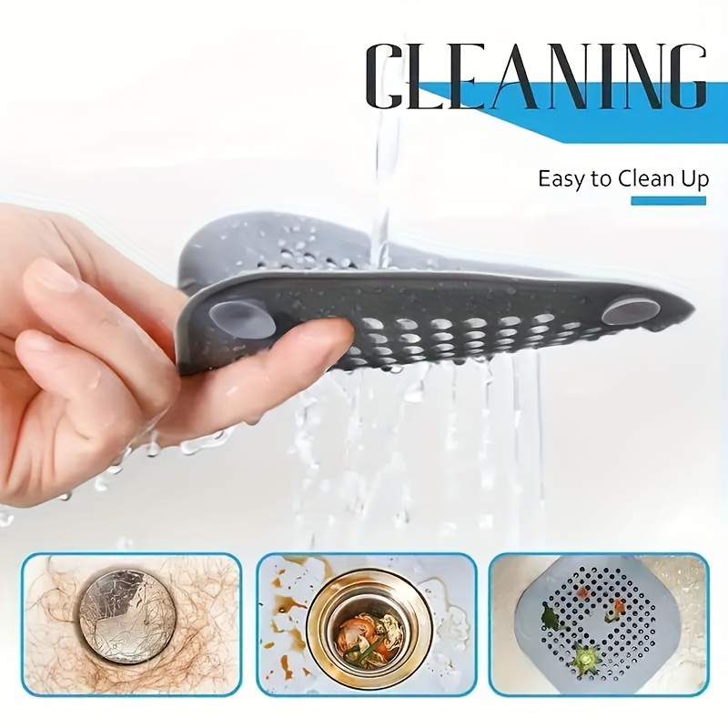1pc Silicone Sink Hair Catcher, Shower Drain Cover Filter, Anti-Hair Clogger, Hair Blocker, Control Sink and Tub Clog Preventer, Kitchen and Bathroom Deodorizer Plug Tool, Easy Clean Bathroom and Kitchen Accessories