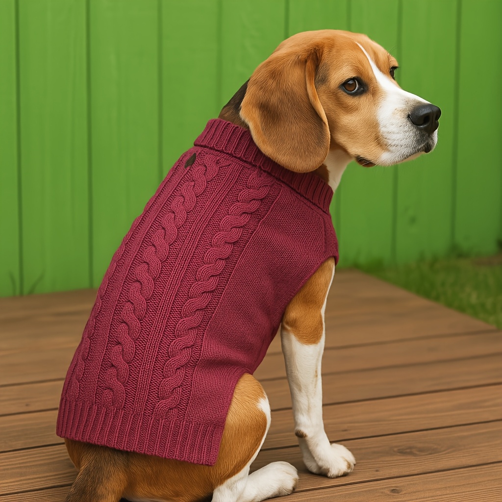 1pc sweater medium large dogs winter turtleneck Temu