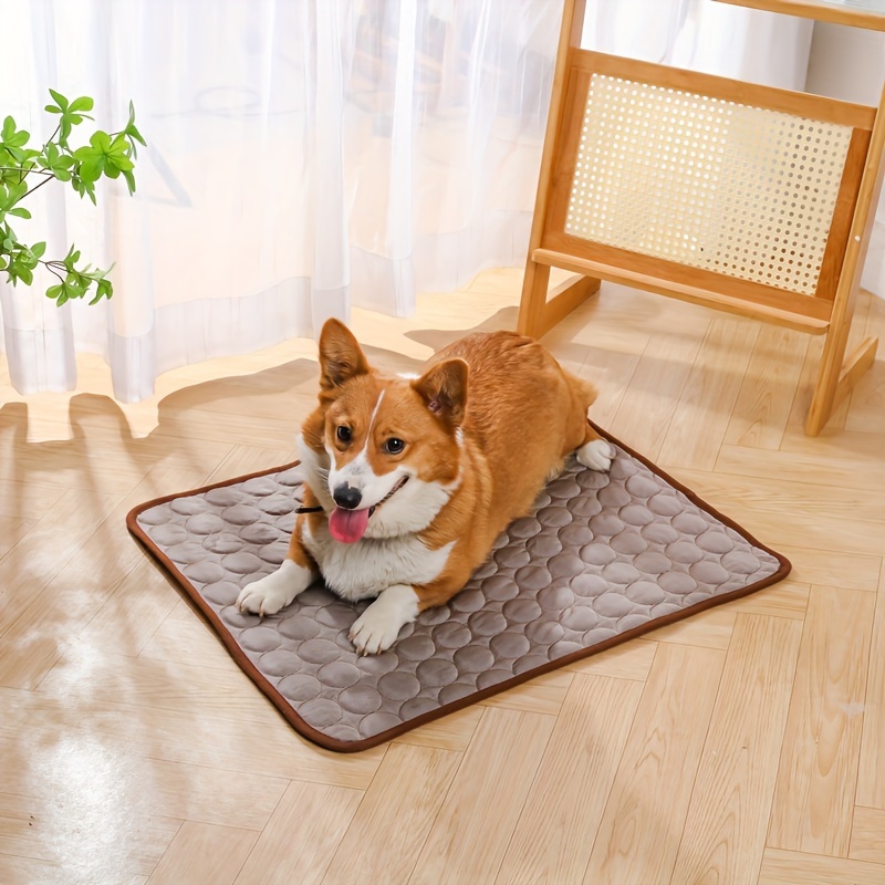 

Cooling Pet Mat For Small Dogs & Cats - Breathable Ice Silk Pad, Summer Chill Sofa Cushion, Rectangular Polyester Fiber Dog Bed Cooling Mat For Dogs Dog Cooling Mat