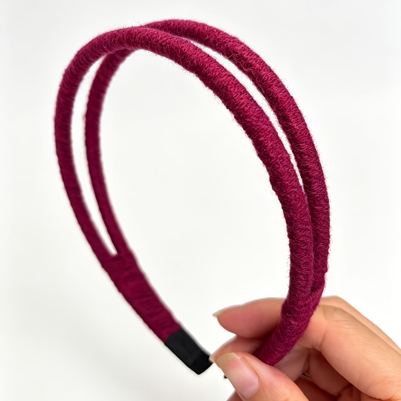 Image of 1 Women's Elegant Retro Headband - Double Layer Retro Headband, Soft Fabric Hairband, Simple Elegant Hair Accessory, Suitable For Daily Use, Parties, Valentine's Day, Christmas