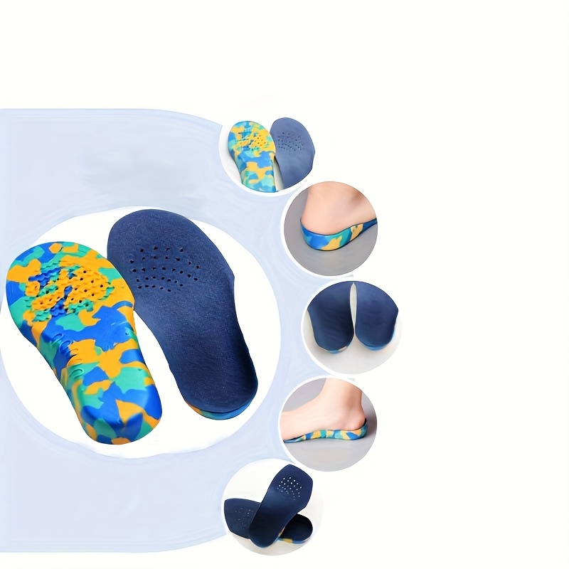 1 Par Plantillas Cortables Transpirables para Niños con Soporte de Arco, Inserto para Correr, Cojín Transpirable, Suela para Zapatillas Deportivas para Pies Pequeños, Almohadillas para Tamaños Pequeños