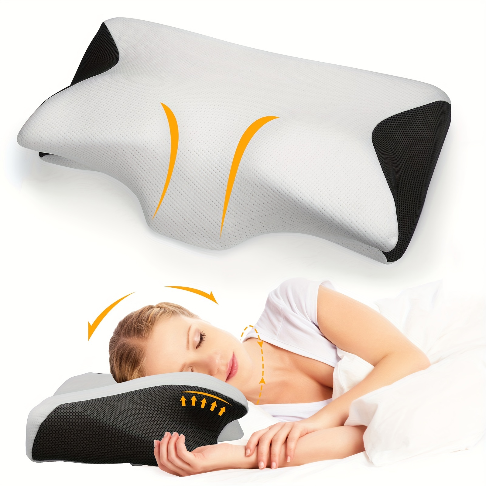 Tealhome Cervical Memory Foam Ergonomic Orthopedic Neck Support Pillow –  tealhome