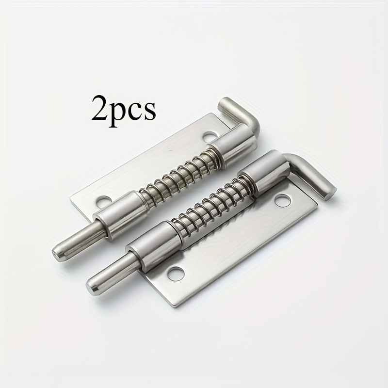 TEMU [stainless Steel Plunger] 2pcs 304 Stainless Steel Automatic Spring Plunger | Plunger Type Door , Sliding Lock Distribution Box, Cabinet Hinge