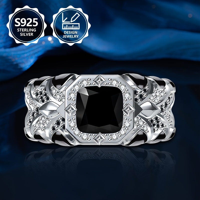 Image of O 925 Sterling Silver Exquisite Women's Fashion Ring, High-value Women's Jewelry Ring, Suitable For Vacation Travel, Daily Wear, Is A Perfect Commemorative Gift For