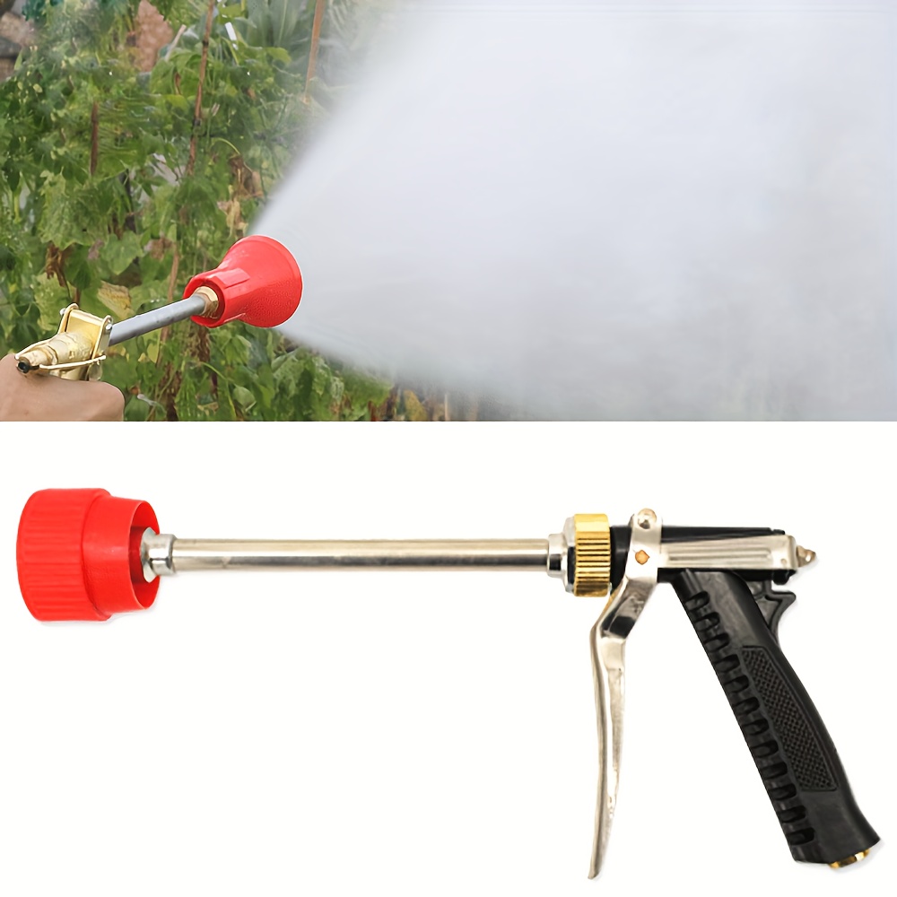 

1pc, Agricultural High-pressure Sprayer Fruit Tree Adjustable Atomization Nozzle Wind-proof Long-range Pesticides Spray Gun For Outdoor Garden Yard Lawn Supplies