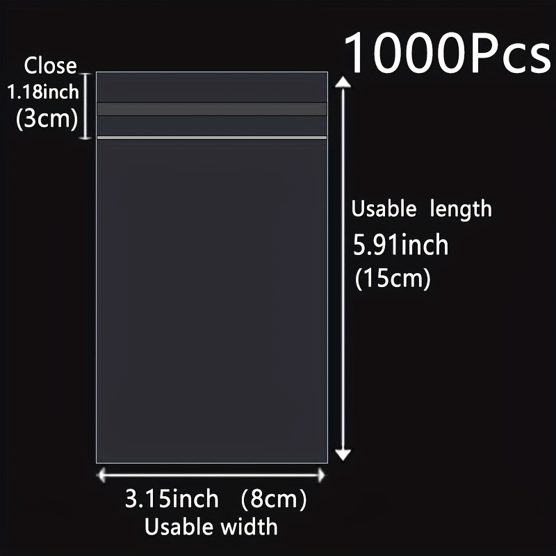 TEMU Lot de 1000 sacs d'emballage en cellophane de 2 à 9", sacs cadeaux auto-adhésifs auto-scellants, sacs d'emballage transparents, sacs de en