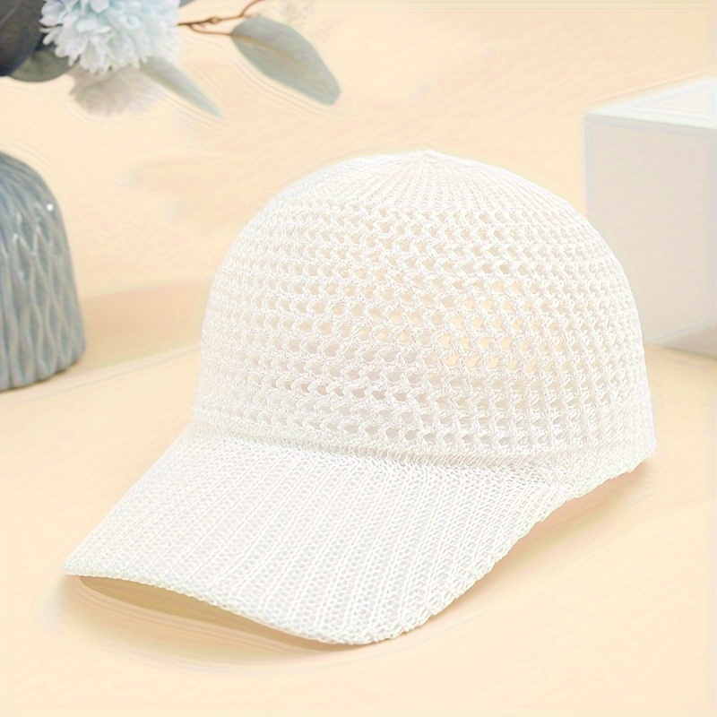 1pc mesh baseball cap unisex breathable summer hat with cut out design details 5