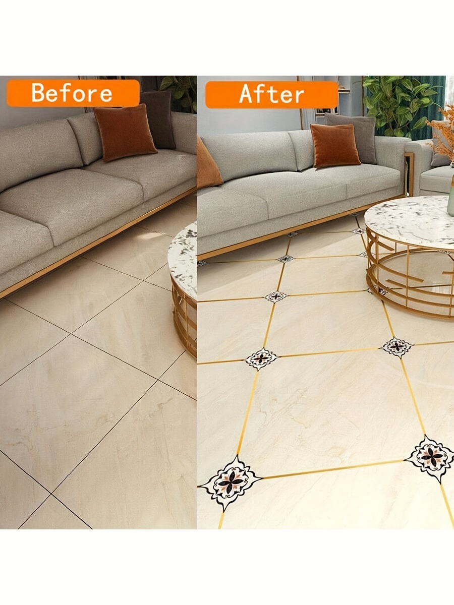 36pcs ceramic tile stickers floor tiles ceramic pvc stickers wear   details 2