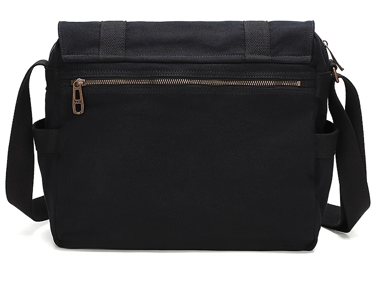 1pc vintage canvas shoulder bag 1pc vintage inspired canvas messenger bag for men and women adjustable strap daily shoulder bag crossbody satchel details 4
