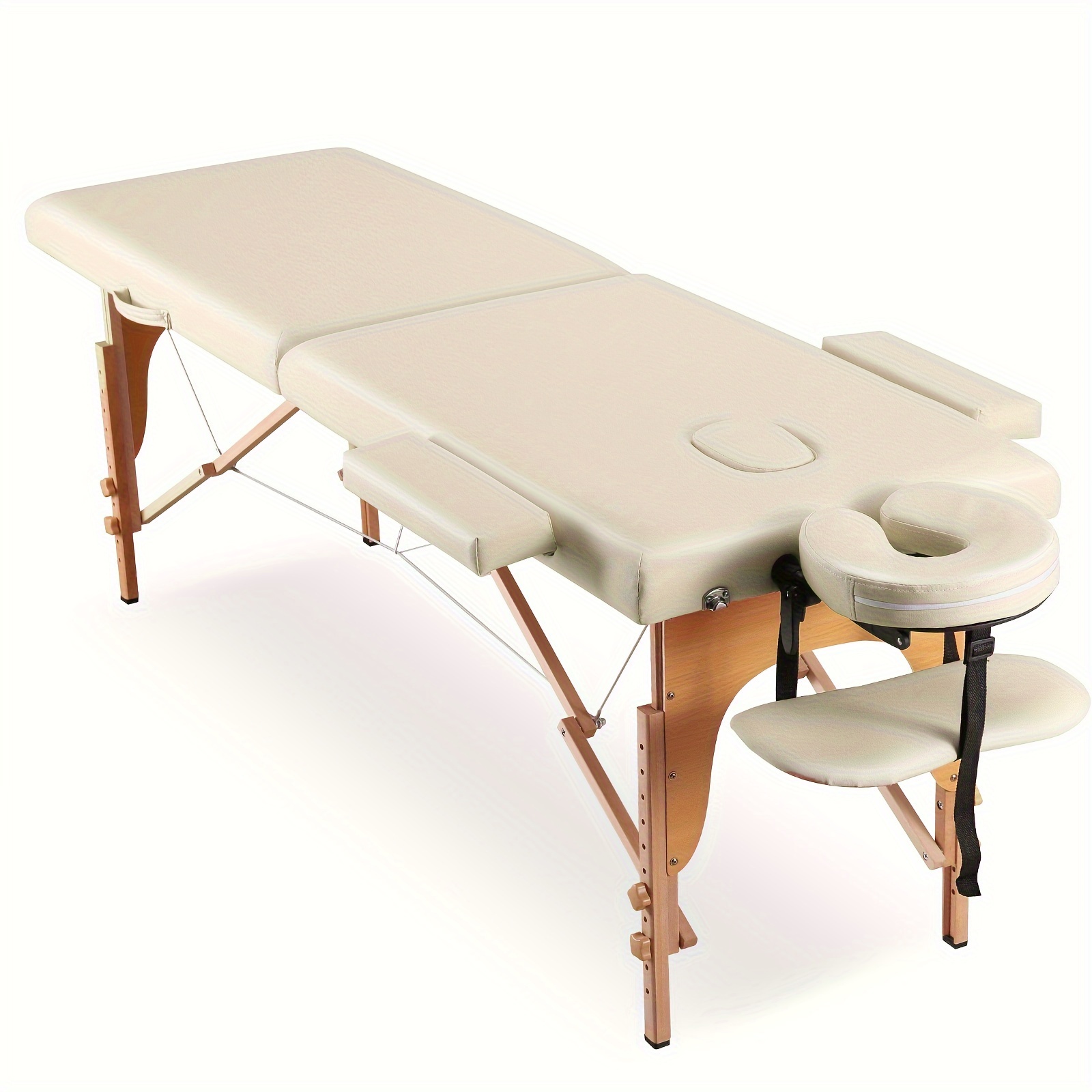 

Luxury Portable Massage Table With Adjustable Height (24-35in) - Hardwood Frame, Padded Surface For Comfort, Foldable Design With Carry Bag - Ideal For Spa, Tattoo & Lash Services