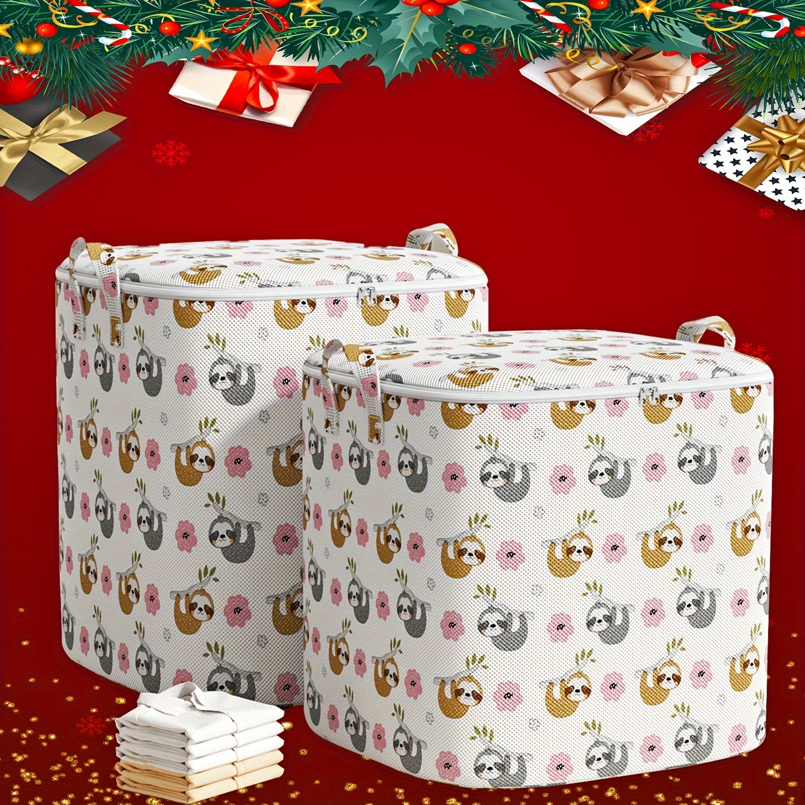 

1pc Christmas Bag, Non-woven Organizer For Closet & , Yiwu- , For Bedding, Clothes, , - Mixed