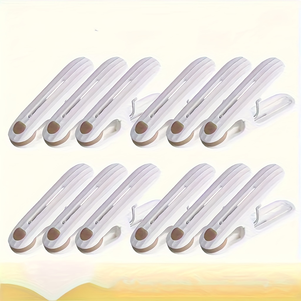 Image of 24 Windproof And Durable Plastic Clothespins, With A Strong Anti-slip Design And Thickened Metal Springs. Suitable For Socks, Bed Sheets, And Clothing - Kitchen Clothes Pegs, Clothes Pins