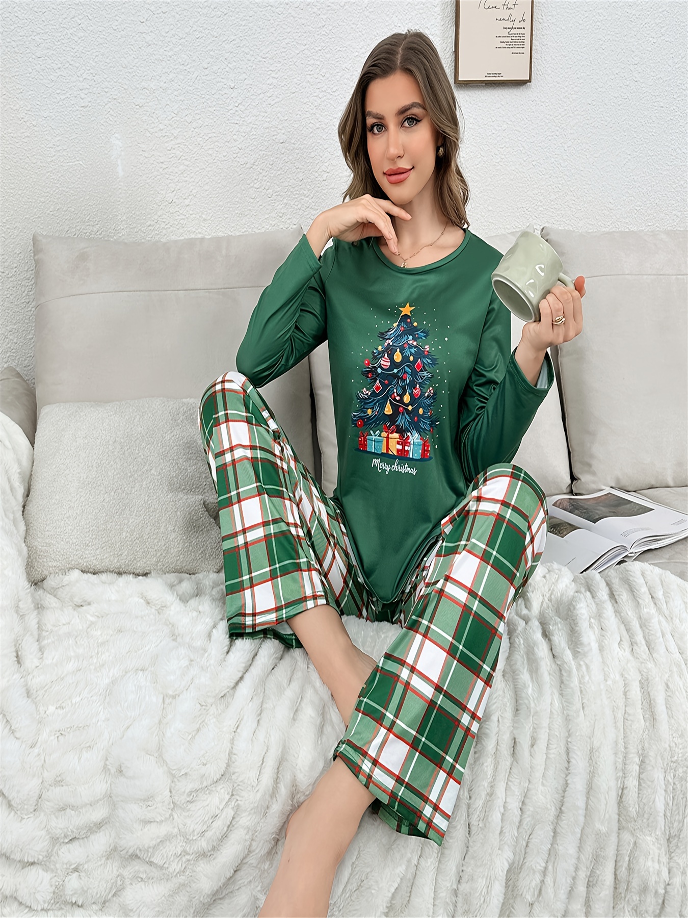 Christmas Outfits Cute Christmas Pjs For Women Womens Long Sleeve