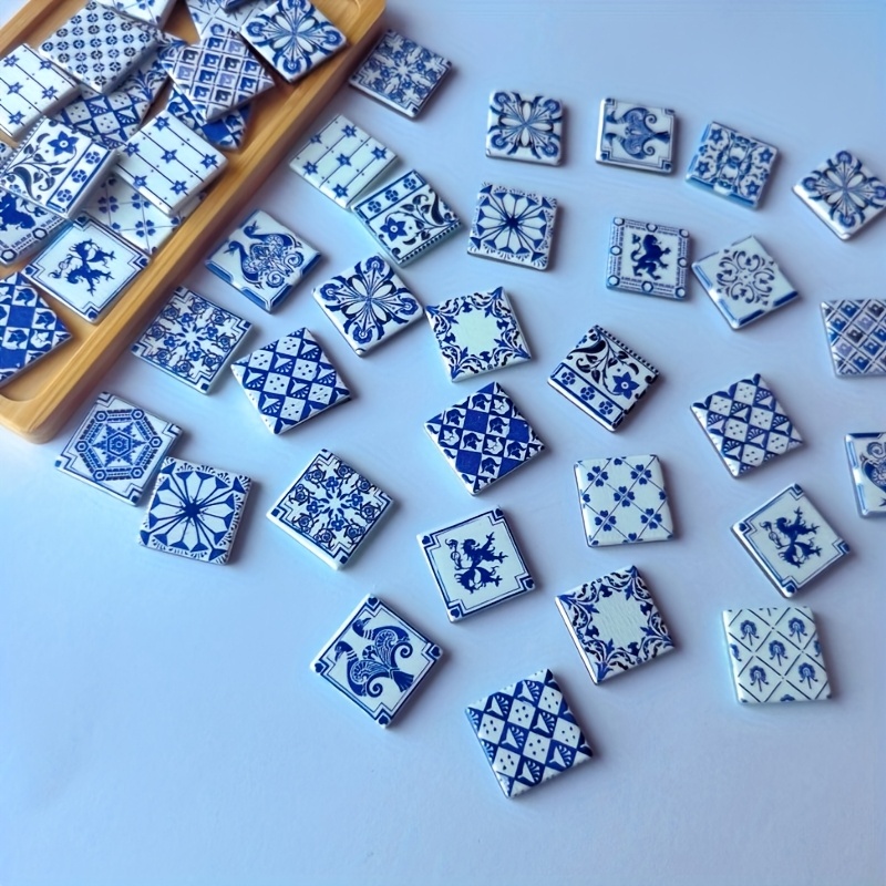 150g na paket DIY steklene mozaične ploščice, 3D lepi mozaični v različnih barvah in vzorcih, za dekoracijo , DIY obrti, umetniške cvetlič