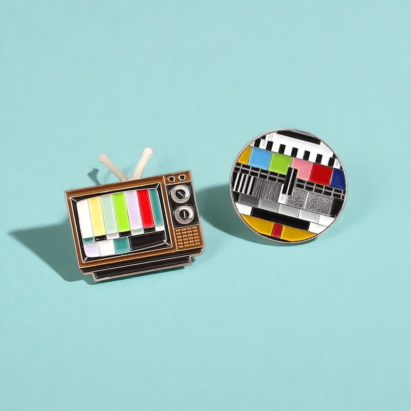 TEMU 2pcs Creative Retro Channel Personalized Design Alloy Badge Apparel Additions