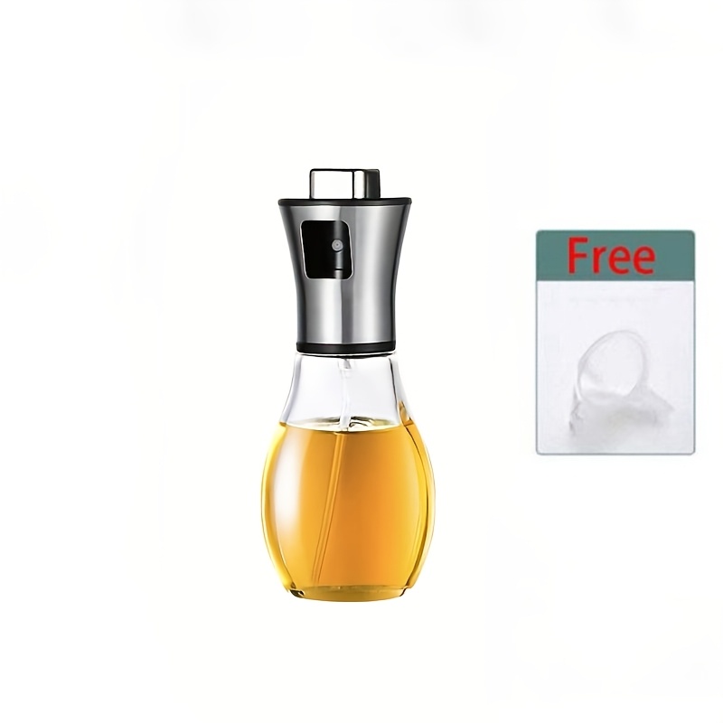 TEMU 304 Stainless Oil Spray Bottle, Large Capacity Pressurized Sprayer, Suitable For Kitchen, Bbq, Grilling, Bpa-free, Triangular Design, Accessory