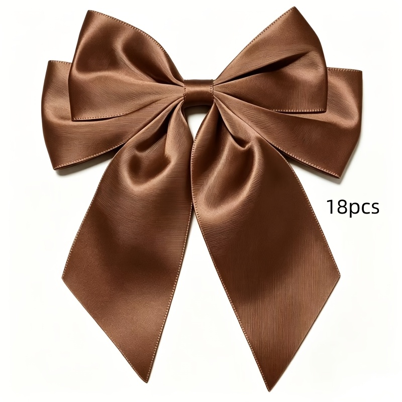 TEMU 18pcs Large Double-layered Bow Ribbon Suitable For Gift Wrapping, Wedding Decorations, Birthday Parties - And Bows For Crafts, Hair Additions,