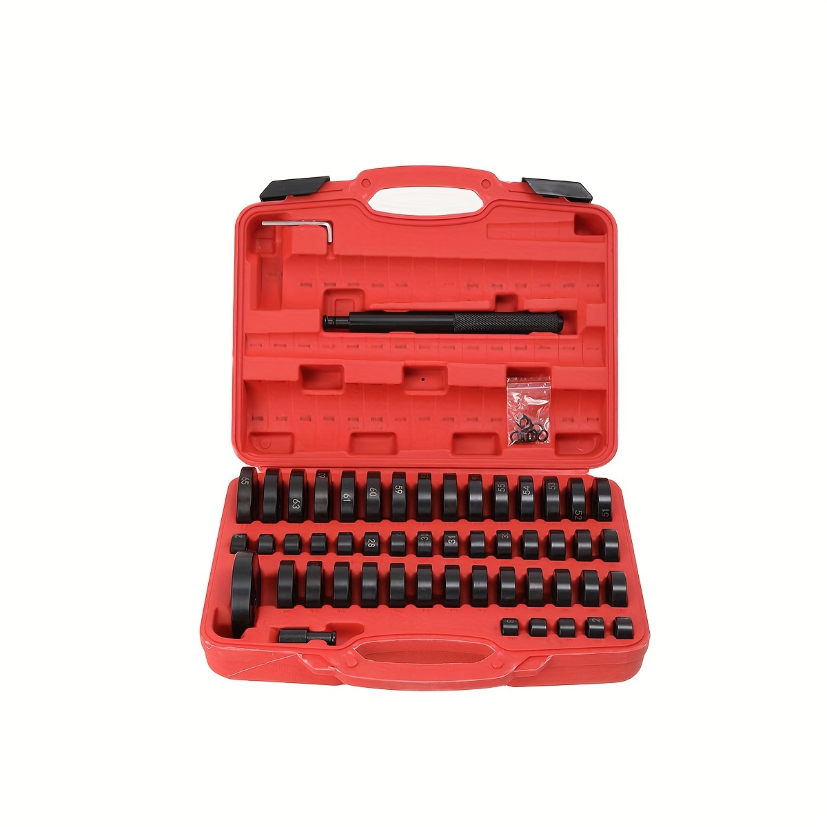 74 Mm Wheel Bearing Installation Set With 52pcs For Pressing Bushings And Seals, Including A Driver Installer And Remover For Metric Discs And Bushes