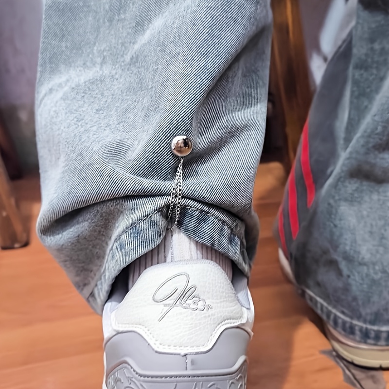 1/2/3/4pcs elegant pants and cuffs magnetic fasteners, adjustable, removable and durable alloy material, trouser legs fixing clips, roll-up trouser legs buckles and mouth-collar fixing pants T-shirt hem shortening artifact magnetic suction seam-free buckles, outdoor fashion accessories for men and women