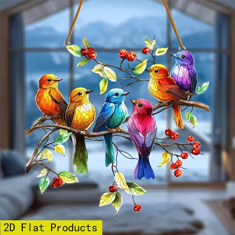 Image of 2d Flat Sunshine Collector, 8 Inches (. 20 Cm), Vibrant Colored Acrylic Window Hanging, Perfect For Living Room, Bedroom, Outdoor Garden Or Balcony Decoration, Easy Hanging Design - Perfect Gift For
