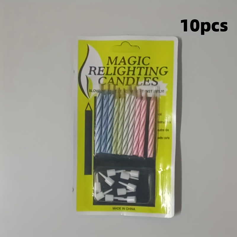 10pcs Fuming Thread Novelty Magic Prank Gag Holiday Leisure Party Candle Ornaments