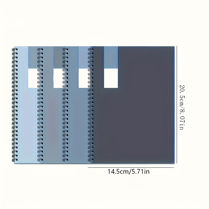 TEMU 4pcs A5 Spiral Notebooks - Minimalist , Fantasy Theme, English Language, Durable Binding, 4.23x0.78in, Students And Office Use, Notebooks For
