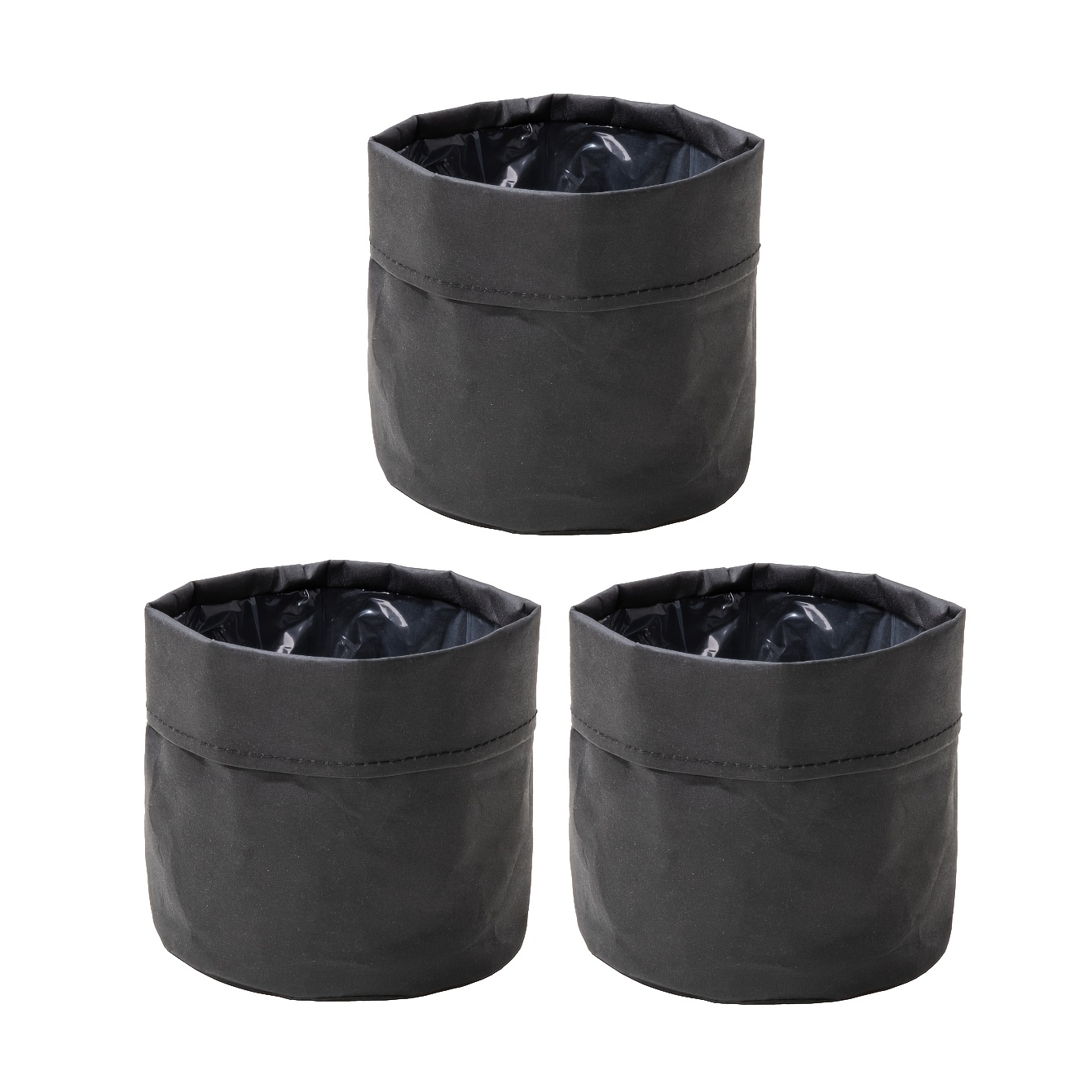 TEMU 3pcs Set Of Paper Storage Baskets, Tear-resistant And Durable. Suitable For Cosmetics Storage, Room Decor, Home Decor, Bathroom Organizers, And