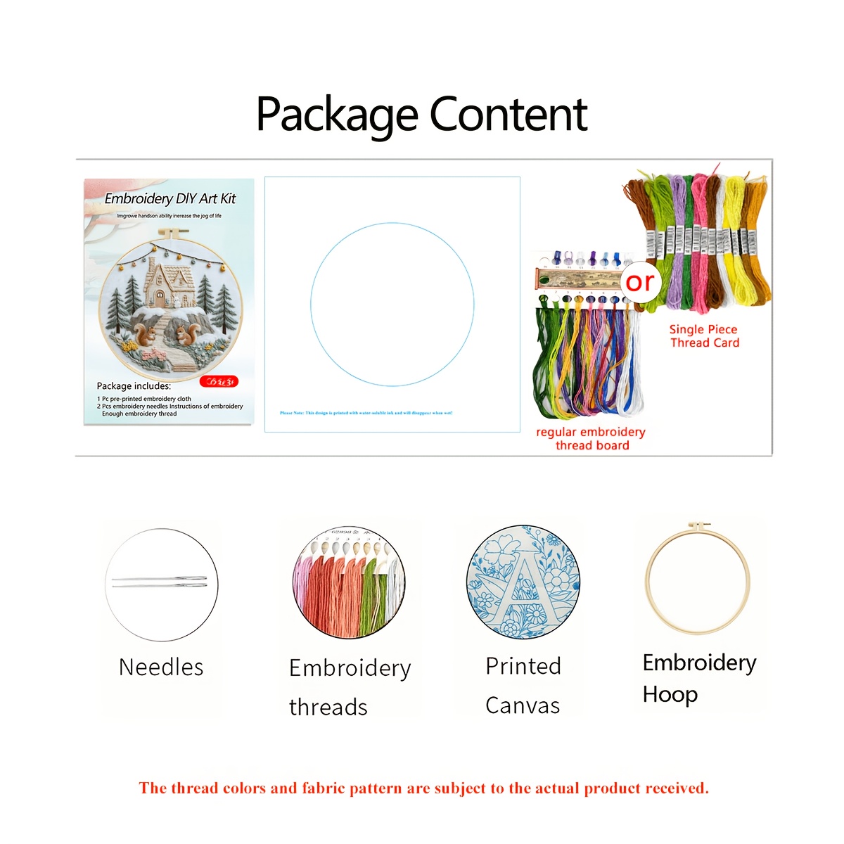 Small Animal House Handcraft Material Pack Embroidery Kit