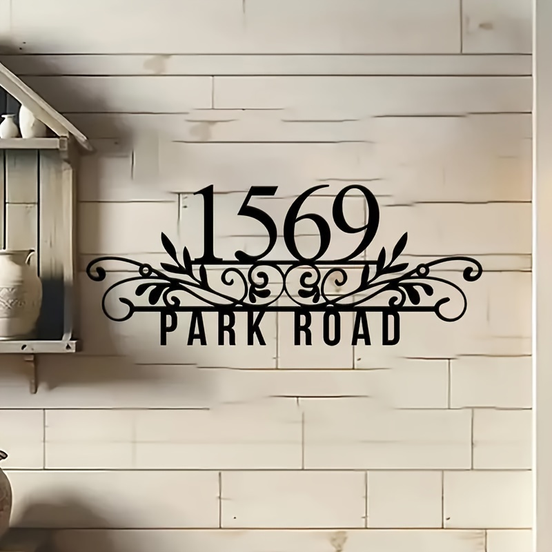 

Custom Metal Address Sign - Personalized House Number , No Power Needed, Perfect Outdoor Decor Christmas Gift, Decor, Room Decor