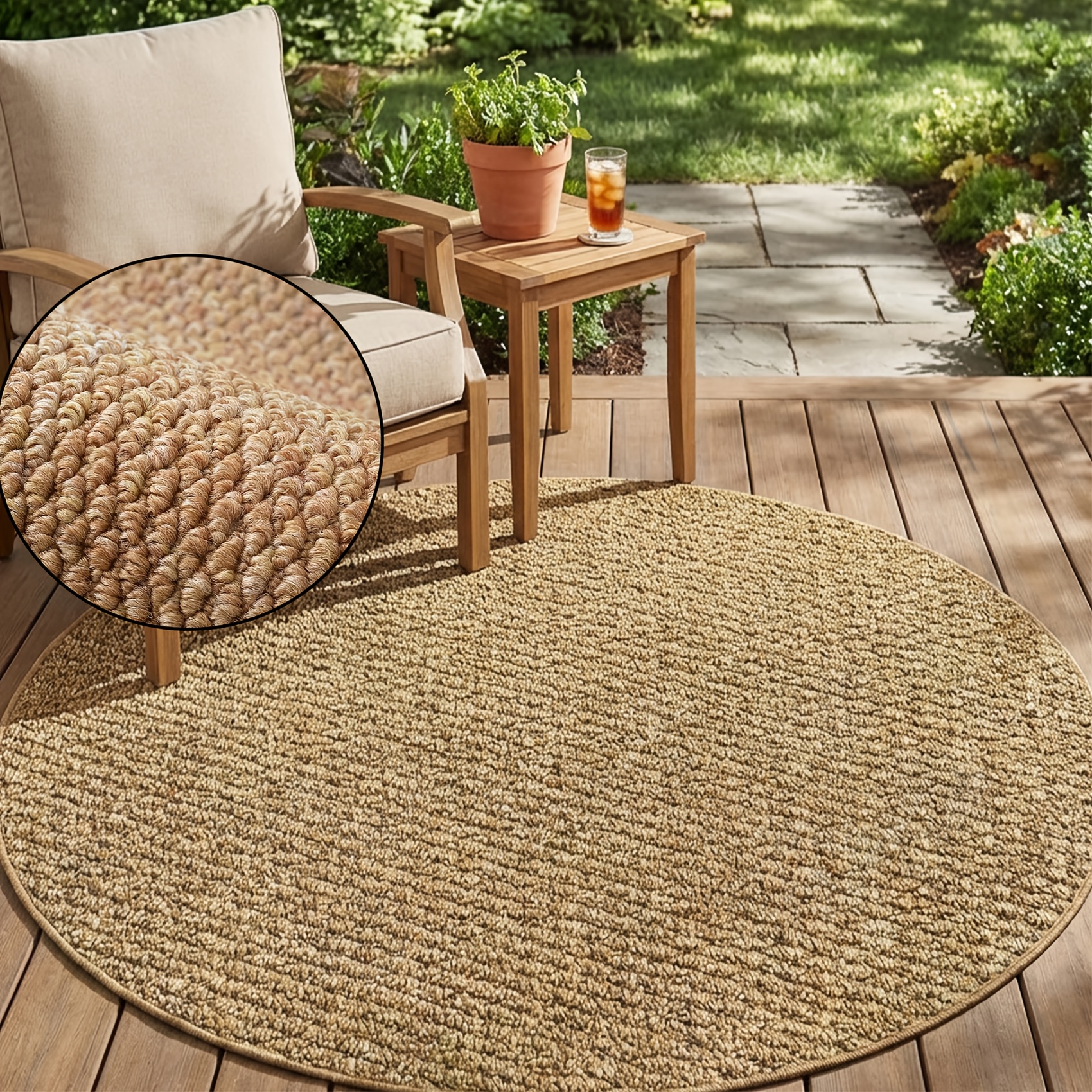 round rugs sold on Temu Canada