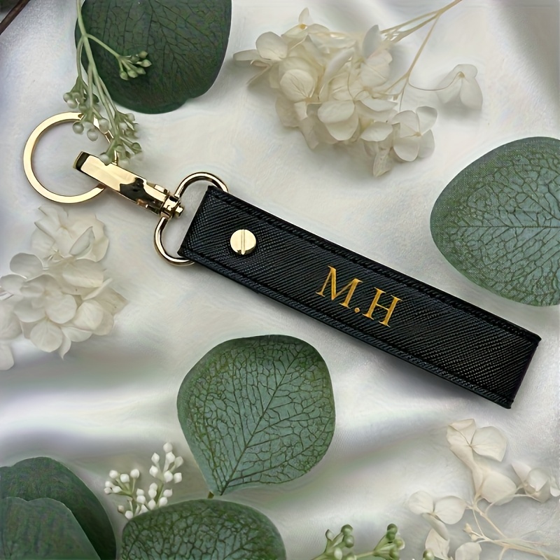 TEMU Customizable Name Easy Solid Color Keychain Women's Charm Pendant Customized Name Keychain Bag For Gifts