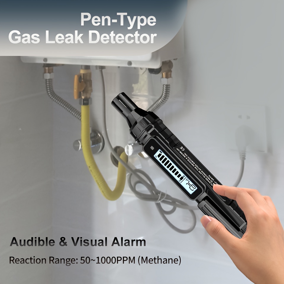 

1pc Combustible Gas Leak Detector Alarm, High- Gas Tester, Detector With Audible & Visual Alarm For All