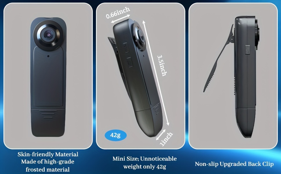 body camera 1080p 64gb body camera with   clip wearable camera with motion detection and night vision suitable for proof of work delivery outdoor travel personal use Product details 4