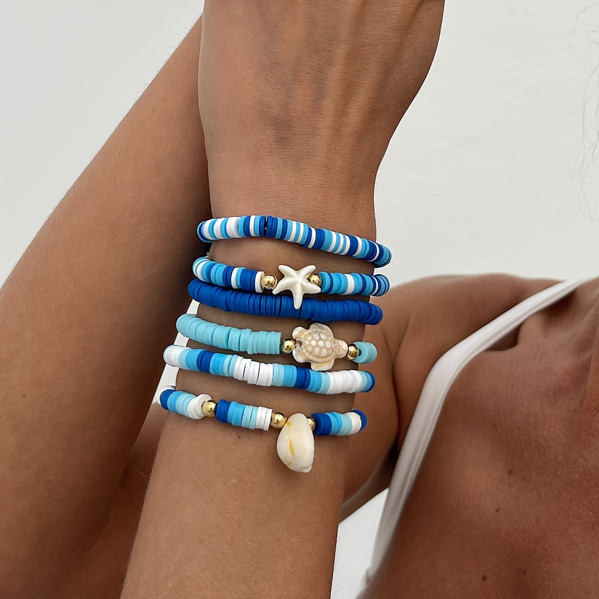 Bracelet étoile Acier Inoxydable 316L – Perles Argentées Sur élastique Pour Femme