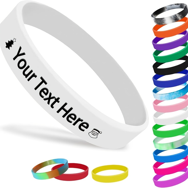 305pcs Custom Silicone Wristbands with Christmas Designs, Unisex Gift