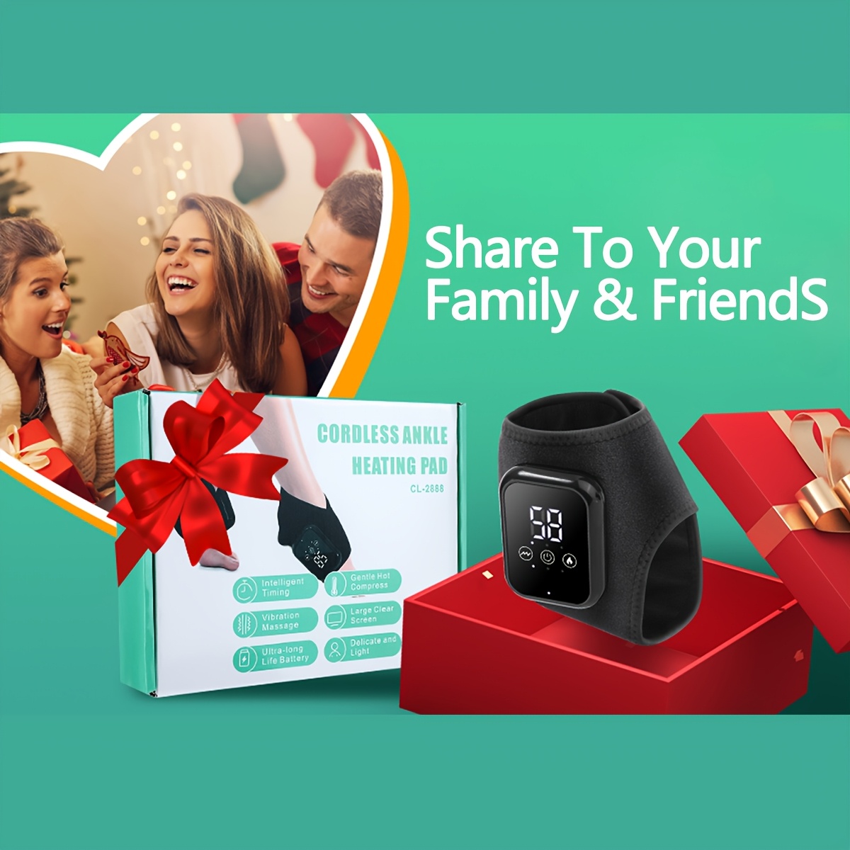 2    and ankle massager with portable heating vibration lcd screen usb lasting battery ergonomic   massagers suitable for ideal gift for s seniors office workers vibration Product details 6