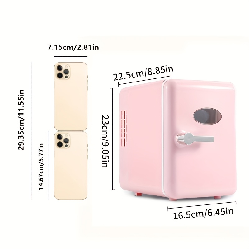 ミニ冷蔵庫、コンパクトポータブル個人用クーラー 4リットル/6缶