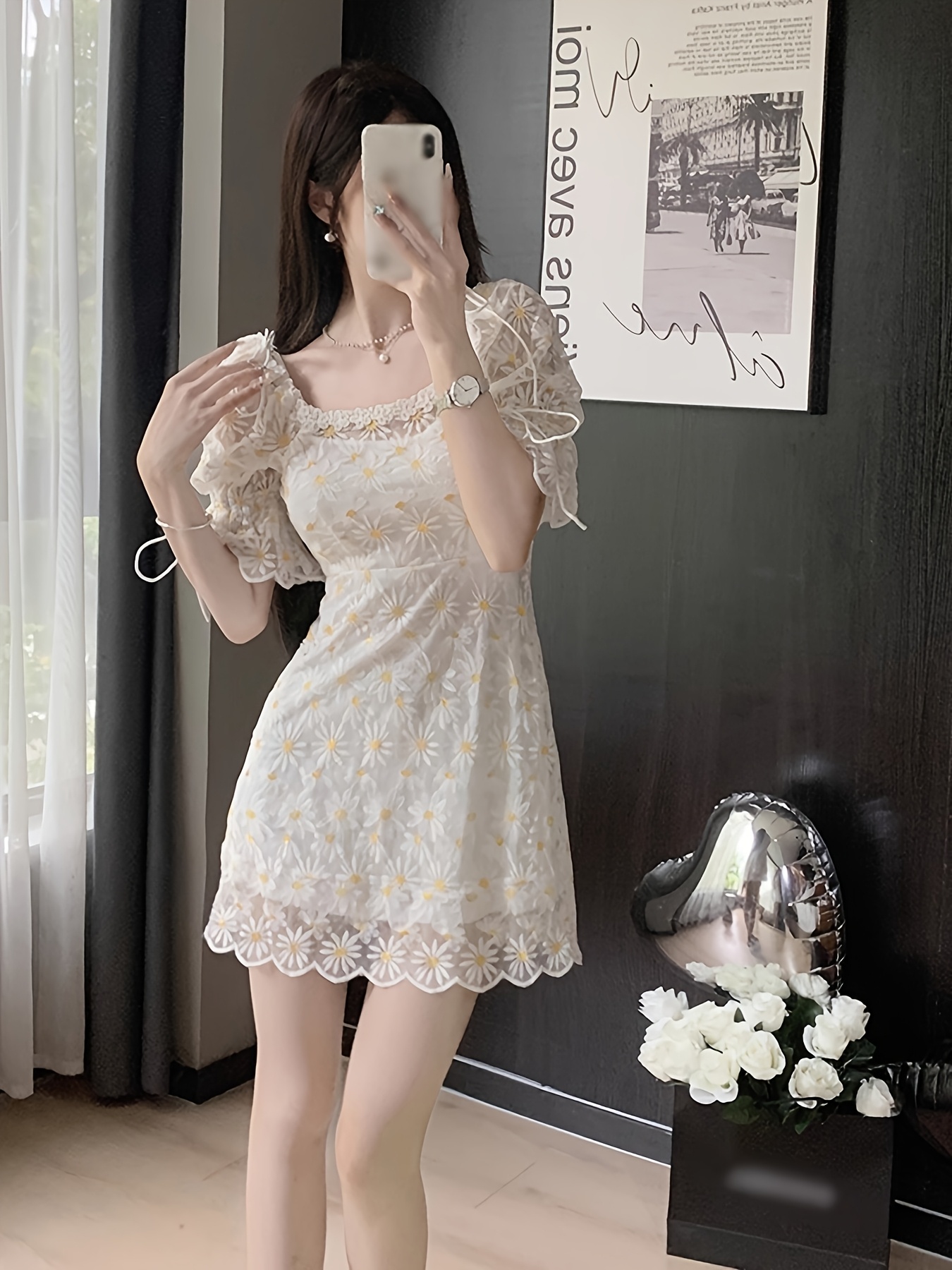 Fashion Ropa Estilo Desigual Barata Vestido Margaritas Mujer