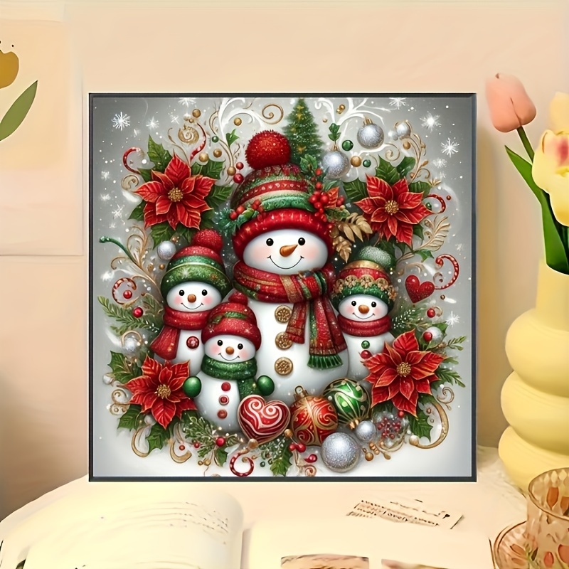 

5d Christmas Snowman Kit - Round Diamonds, - Diy , Decor &