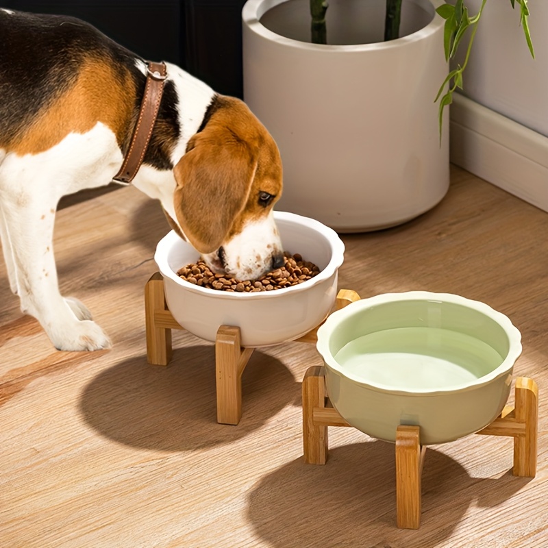 ceramic pet bowl with stand anti spill anti choke large capacity food and water dish for dogs Product details 4