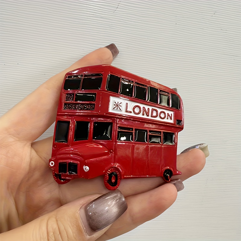 Cadeau Police Aimant Frigo 3D Londres - Souvenir Voyage - Résine - Fait Main Aimant Cuisine