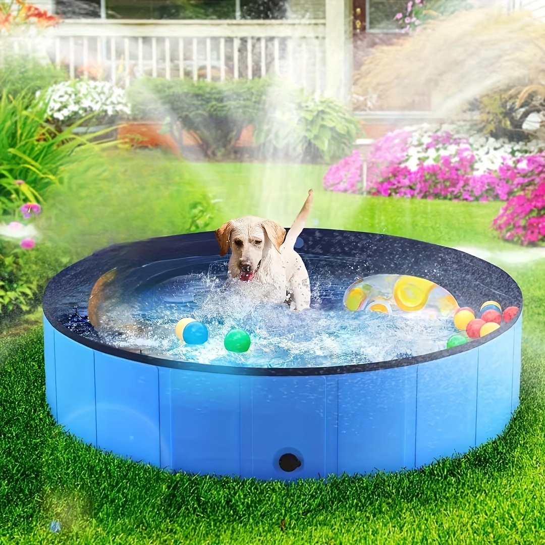 

Dog Pool For Large Dogs Pool Hard Plastic Foldable Dog Bathing Tub Portable Outside Kids Swimming Pool For Pets And Dogs