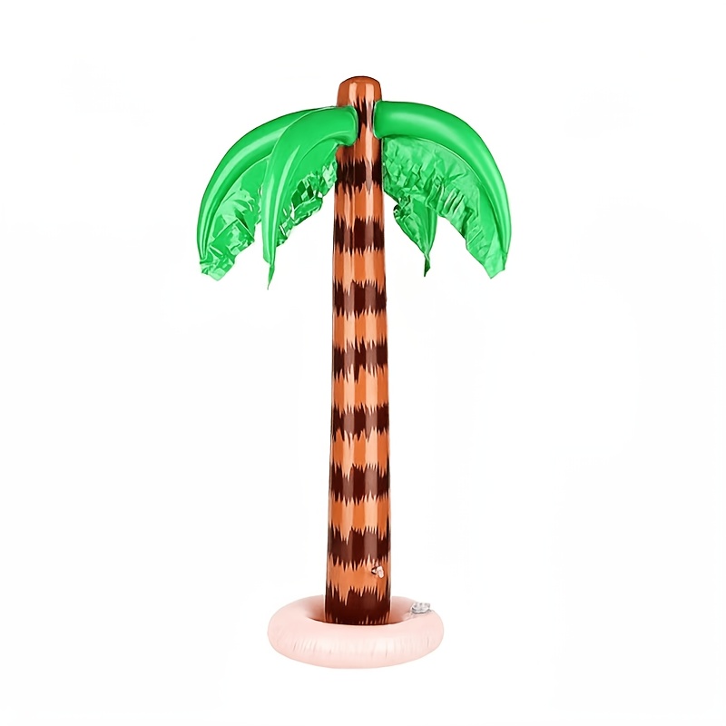 Image of 1pc Inflatable Palm Tree Decor, Party Decorations For Adults, Summer Beach Theme Party Photo Props, Pool And Birthday Party Supplies