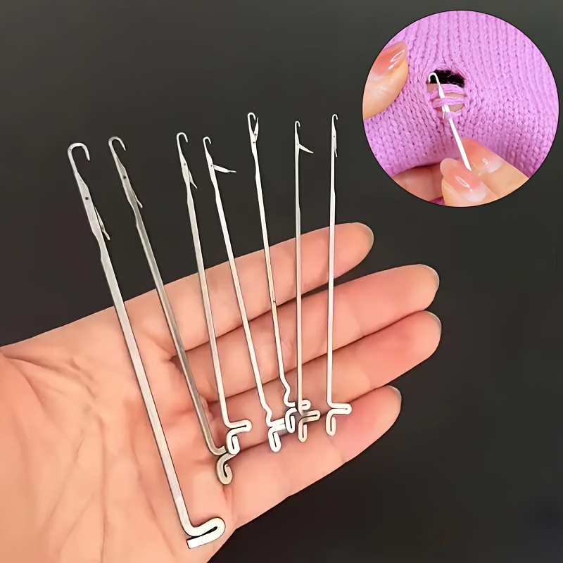 7pcs/set Knitting Set With Metal Hooks - Sweater Repair & Diy Crafts Ideal For Beginners And Experienced Knitters, Diy Craft Supplies Durable Knitting Tools, Knitting Accessories