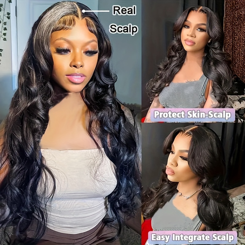 v part brazilian human hair wigs body wave glueless - Temu display picture 2